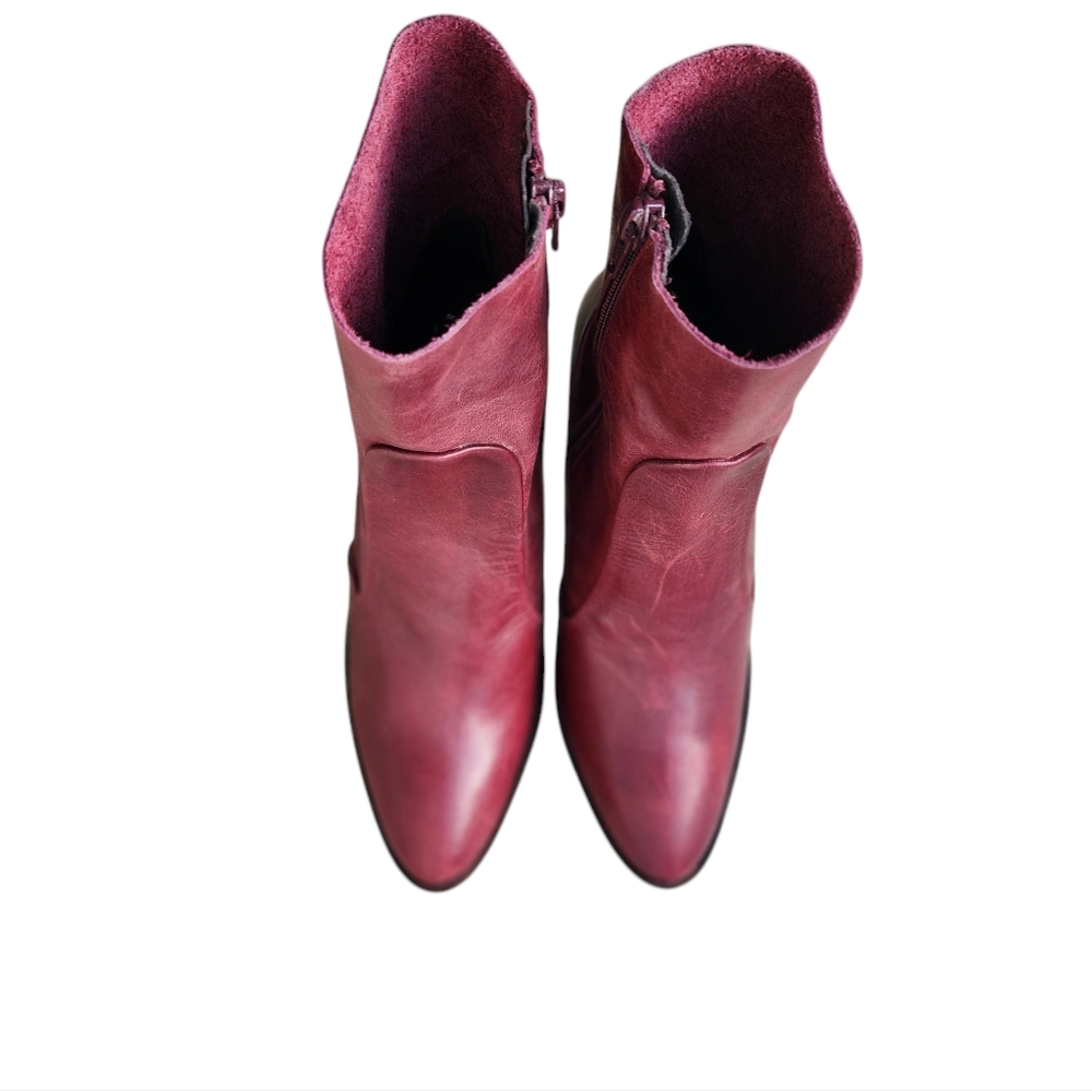 L'INTERVALLE Women's Ankle Boots Size 38 EU Burgundy Color